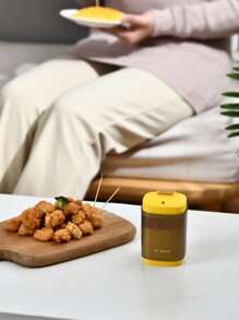 1 pieza Envase de moldadientes con estampado de letra - Amarillo - Ver 1