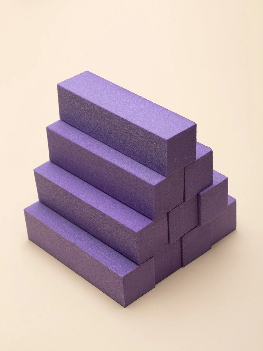 10入組 120/120/120/120 紫色指甲打磨塊，由白剛玉碎石製成，適合指甲打磨/整形/去除老繭/模型打磨，適合專業美甲沙龍和家庭使用 - 查看 1
