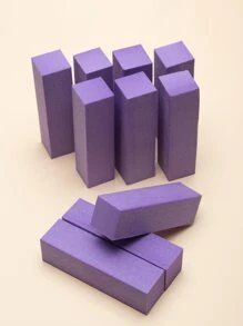 10入組 120/120/120/120 紫色指甲打磨塊，由白剛玉碎石製成，適合指甲打磨/整形/去除老繭/模型打磨，適合專業美甲沙龍和家庭使用 - 查看 5