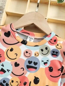 SHEIN 小女童卡通圖案T恤 - 彩色 - 查看 3