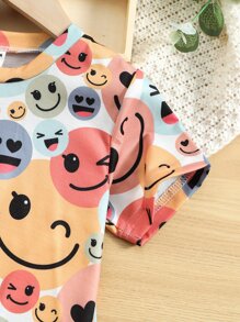 SHEIN 小女童卡通圖案T恤 - 彩色 - 查看 5