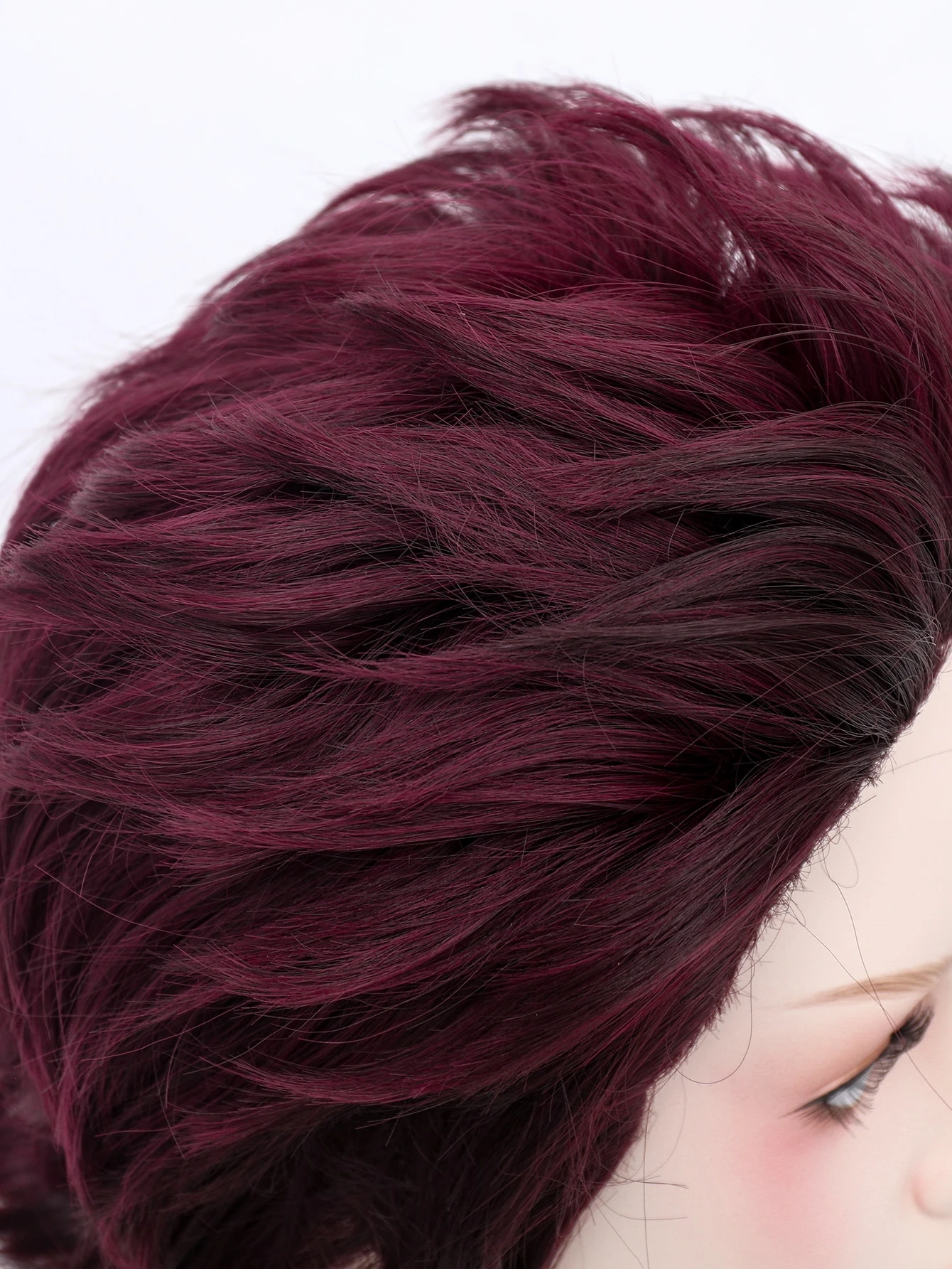 Miniatura 5 de Peluca sintética cosplay corto recto Multicolor