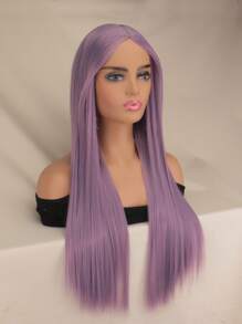 Peluca sintética largo recto - Púrpura malva - Ver 4