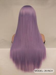 Peluca sintética largo recto - Púrpura malva - Ver 5