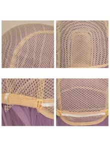 Peluca sintética largo recto - Púrpura malva - Ver 6