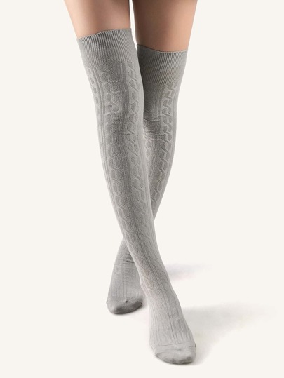 جوارب للركبة موحدة اللون