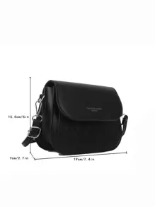 輕便商務休閒迷你格子壓花方形包適合青少年女孩女大學生、菜鳥和白領非常適合辦公室、大學、工作、商務、通勤、戶外、旅行、郊遊 - 黑色 - 查看 4