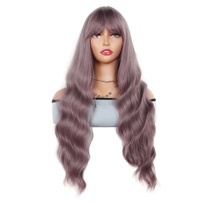 Long Curly Synthetic Wig With Bangs