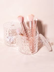 1pc Makeup Facial Pad Storage Box - Clear - View 5