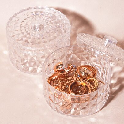 Joivida 1pc Clear Jewelry Storage Box, Gift For Valentine's Day