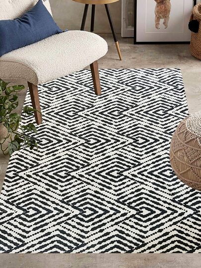 幾何学模様 ラグ | SHEIN JAPAN
