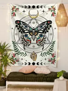 Tấm thảm in hình bướm - Nhiều màu - Xem 1