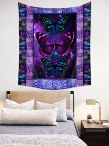 蝴蝶圖案掛毯 - 彩色 - 查看 6