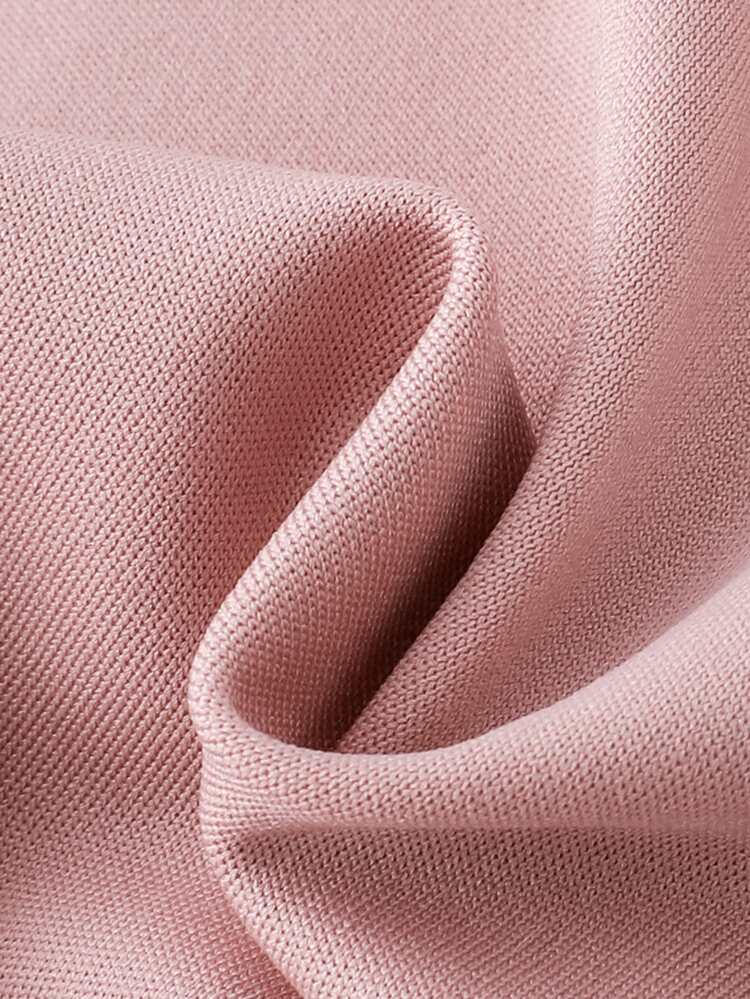 Vestido Para Niña Preadolescente Con Lazo Delantero Y Cinta De Contraste - Rosa - Añade 4