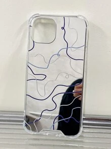 Asymmetrical Line Pattern Anti-Fall Tempered Glass Screen Protector Compatible With IPhone 16/16Pro/16Plus/16Promax/15/14/13/12/11/X/XR/7 - Multicolor - View 8
