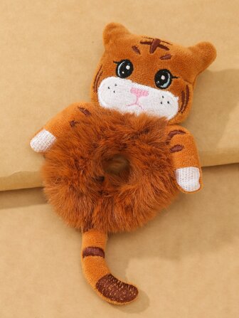 Tiger Design Fuzzy Hair Tie Cute