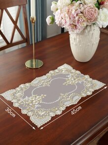 Floral Embroidered Table Runner