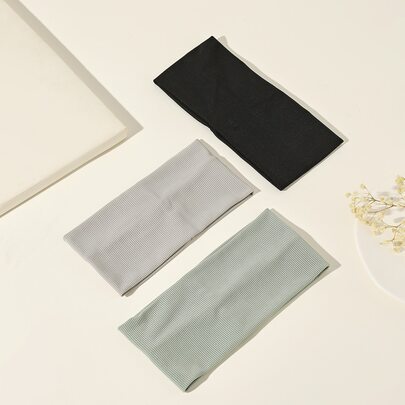 3pcs Solid Hair Band