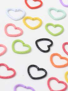 30pcs Colorful Heart Shaped Hair Ties For Women, Fashion Hair Accessories Hair Clips, School Stuff, Head Accessories - Multicolor - View 3