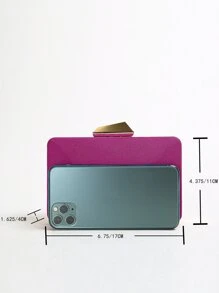 Mini Chain Satin Square Bag - Hot Pink - View 5