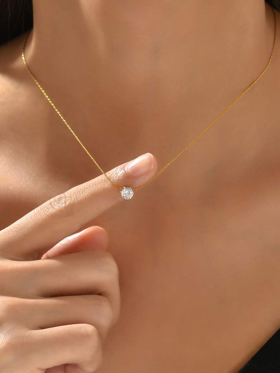Collar Bambú y brillo · detalle 3