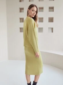 MOTF PREMIUM WOOL-MIX FORMAL JUMPER SET - Yellow - View 6