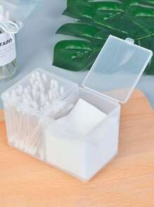 1入組兩格透明桌子收納盒 - 白色 - 查看 5