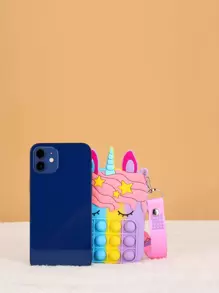 mini Niñas de color combinado con diseño de unicornio Burbuja de empuje Bolsa creativa - Multicolor - Ver 3