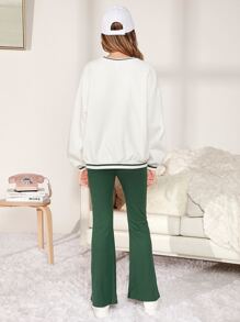 SHEIN Bộ hai mảnh Gái Lá thư Giải trí - Nhiều màu - Xem 3