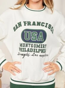 SHEIN Bộ hai mảnh Gái Lá thư Giải trí - Nhiều màu - Xem 6