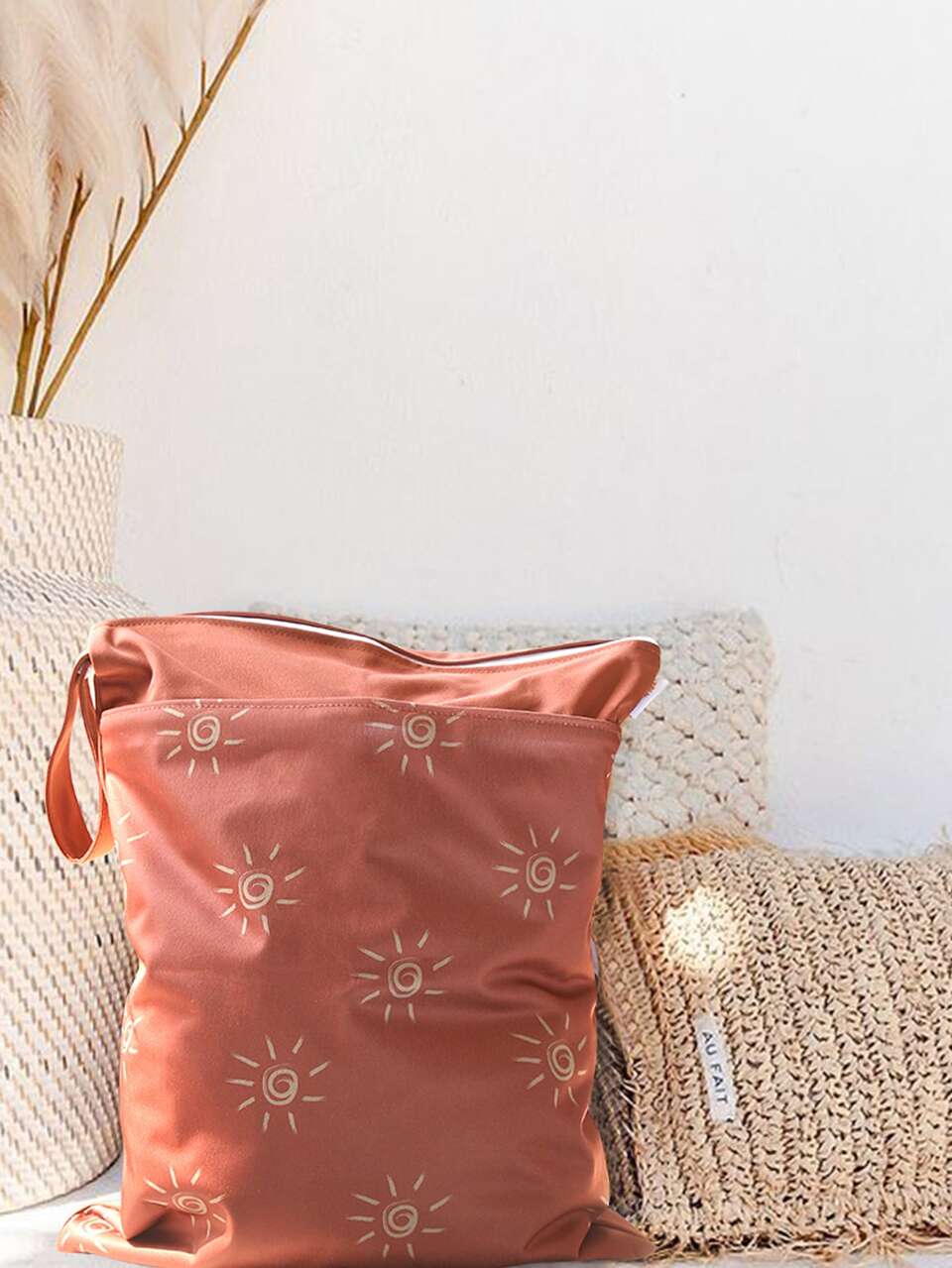 1pc Sun Print Waterproof Travel Storage Bag For Travel Storage Bag,Makeup Bag,Cosmetic Bag,Vacation Organizer,Large Capacity Makeup Organizer Makeup Case, For Lipstick, Brush, Skincare, Mobile Phone, Coin, Small Items, For Home,Gift,Vacation And Festival Halloween Christmas Multifunctional Use,Boho Vibes