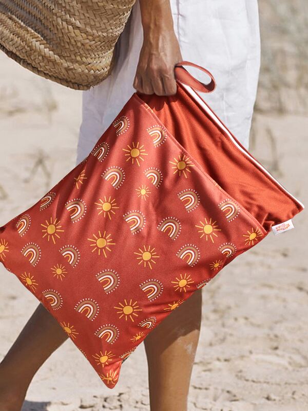 1 件时尚印花多功能防水收纳袋，适用于旅行、徒步旅行、户外、度假、健身房、游泳湿袋