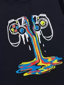 Manfinity VCAY Hombres Camiseta con estampado de dibujos animados