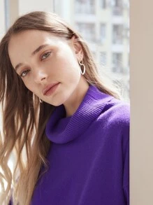 MOTF PREMIUM 100% CASHMERE RELAXED FIT JUMPER - Violet Purple - View 3