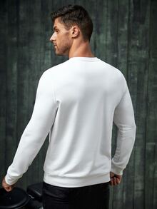 Manfinity Men Figure Graphic Sweatshirt - White - View 2