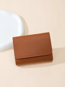 女士三折短款钱包 时尚多功能 PU 手拿包 可装现金和硬币 便携式现金 白领阶层 女性 大学生 工作 商务 通勤 办公室 周年纪念 生日礼物 情人节礼物 礼物 送给老师 商务休闲 女士钱包 钱夹 钱包 小钱包 - 棕色 - 查看 2