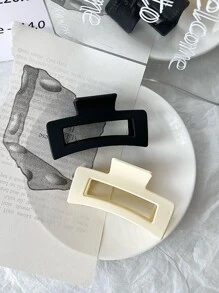 2入組素色方形髮爪 - 彩色 - 查看 2