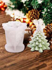 1pc Christmas Tree Shaped DIY Silicone Mold - White - View 2