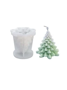 1pc Christmas Tree Shaped DIY Silicone Mold - White - View 4