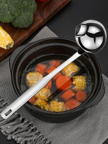 1pc Stainless Steel Skimmer - Silver - View 3