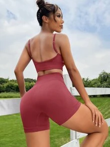 Yoga Sxy 素色條紋針織運動套裝