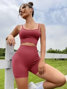 Yoga Sxy 素色條紋針織運動套裝