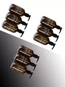 500ml Botellas recargables de cuello grueso color marrón para champú, gel de baño, acondicionador, sales de baño, loción, crema de masaje - Marrón - Ver 10