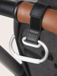 2入組黑色極簡風嬰兒推車掛勾 - 黑色 - 查看 7