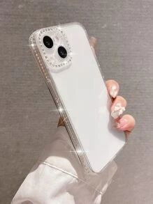 Ốp lưng điện thoại Apple Luxury Glitter Rhinestone Electroplated tương thích với iPhone 16 Pro Max/16/16 Pro/16 Plus/15/15 Pro Max/15 Pro/15 Plus/11/12/13/14 Pro Max/XS/XR/11 Pro/11 Pro Max/12 Pro/12 Pro Max/13 Pro/13 Pro Max/7 Plus/14 Pro/14 Pro Max/14 Plus/7 Plus/8 Plus/8/SE2, Ốp lưng mềm thiết kế tối giản - Trong sáng - Xem 2