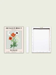 1 cái tranh khung đồ họa hoa & chữ - Nhiều màu - Xem 3