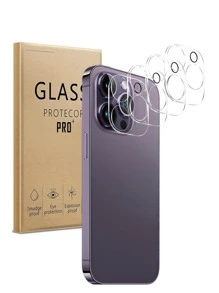 4 miếng bảo vệ ống kính tương thích với iPhone 15/15Pro/15Plus/15Promax - Trong sáng - Xem 1