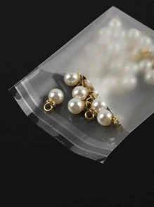 100pcs Clear Gift Bag - White - View 1