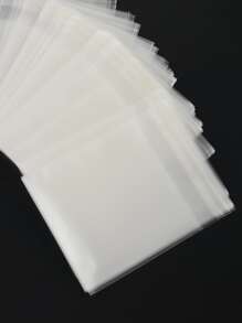 100pcs Clear Gift Bag - White - View 3