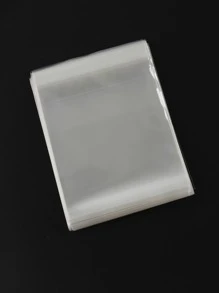 100个透明自粘袋10x10cm+3个包装袋OPP派对装饰礼品包装袋情人节 - 無色 - 查看 7